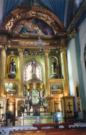 Reliquary and Statues at Santo Domingo Church in Lima 